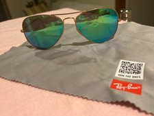 Ray Ban Aviator Unisex Sunglasses Gold Frame/Rainbow Mirror Lens