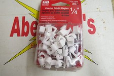 Gardner Bender PSW-1650, Coaxial Staples, pkg of 25, white 1/4"