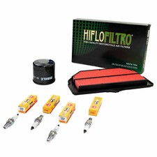 Wartung Luftfilter Ölfilter Zündkerzen Set für Suzuki GSX-R 1000 GSX-R1000 01-04