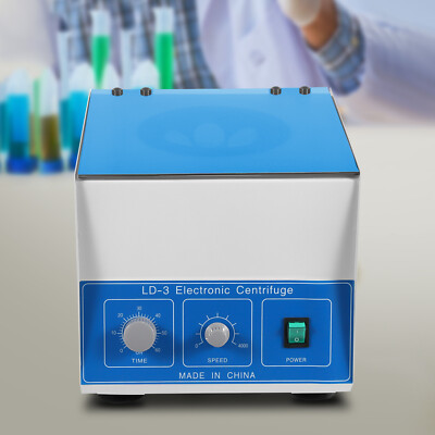 6*50ml LD-3 Electric Benchtop Centrifuge Lab Medical Practice Machine 4000rpm US