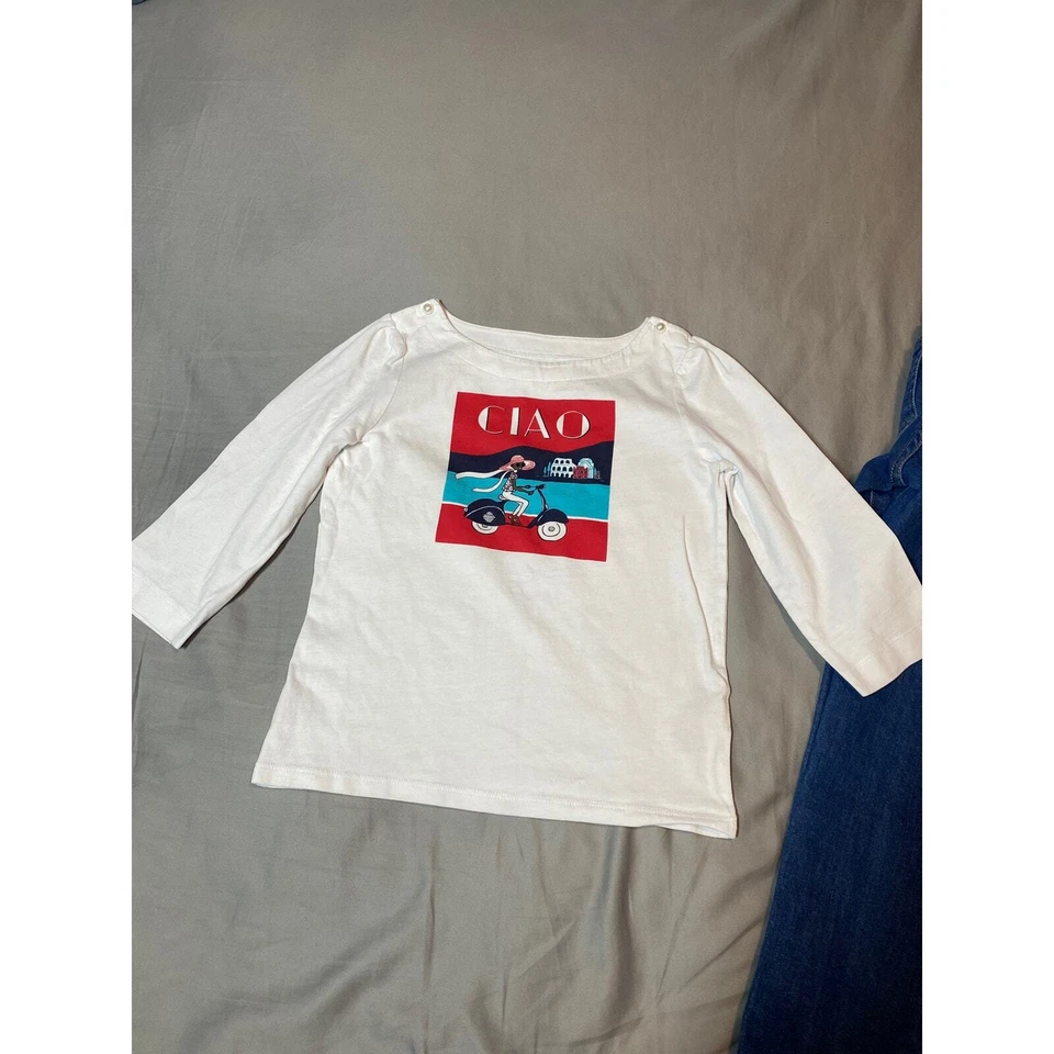 Janie и Jack длинным рукавом Топ / Jack джинсовой ткани узкие джинсы оба размера 7 (комплект) - Изображение 3 из 4