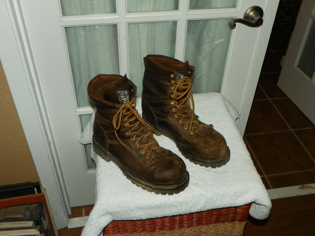 georgia low heel logger boots