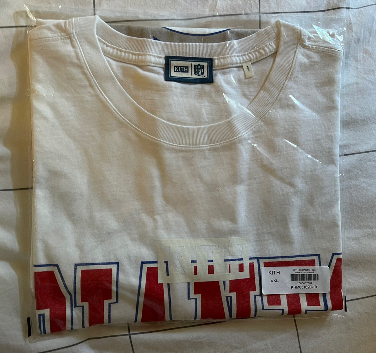 Kith for the NFL: New York Giants Football 1925 Vintage Tee White 