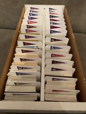 (30) TALL Sports Card Dividers With (30) FREE Customized MLB Pennant Labels