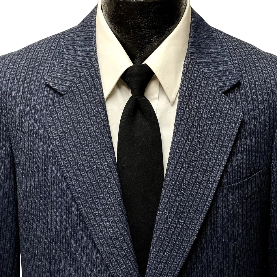 复古 50 60 年代定制蓝色运动外套 MoD DISCO 夹克金色静态条纹西装外套 — 第 2/4 张图片