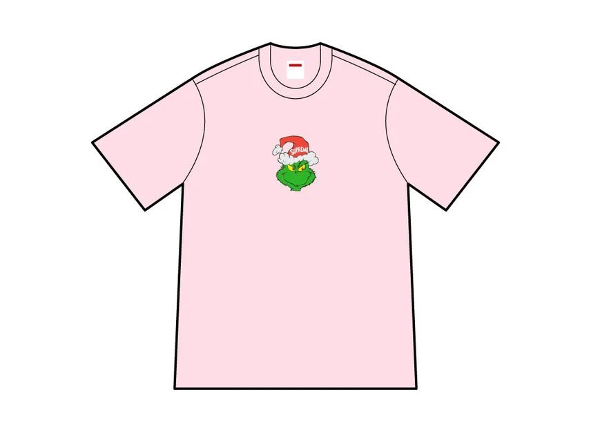 Tee shirt rose Supreme Grinch