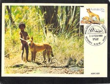 S0212 Australia maxicard aspc033 Dog Dingo fdi postcard