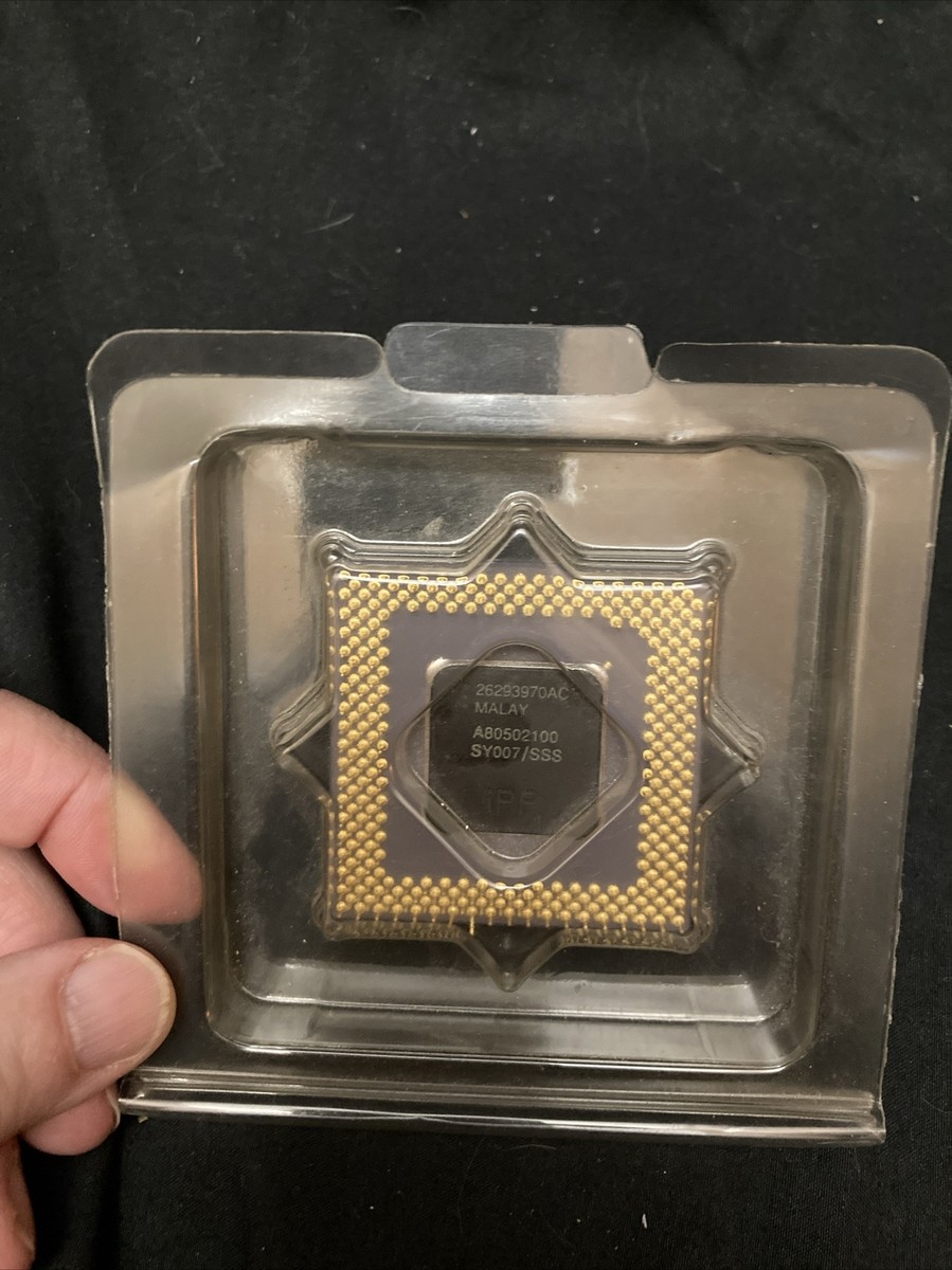 Intel Pentium A80502-100SY007 intel '92'93 Vintage Gold Ceramic PC