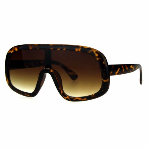 Shield Goggle Style Sunglasses Futuristic Oversized Fashion Shades UV 400 - Picture 1 of 25