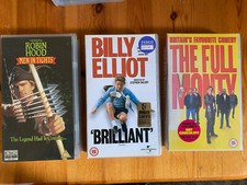 3 filmsRobin Hood Men in Tights Billy Elliot Full Monty VHS PAL Video pre owned