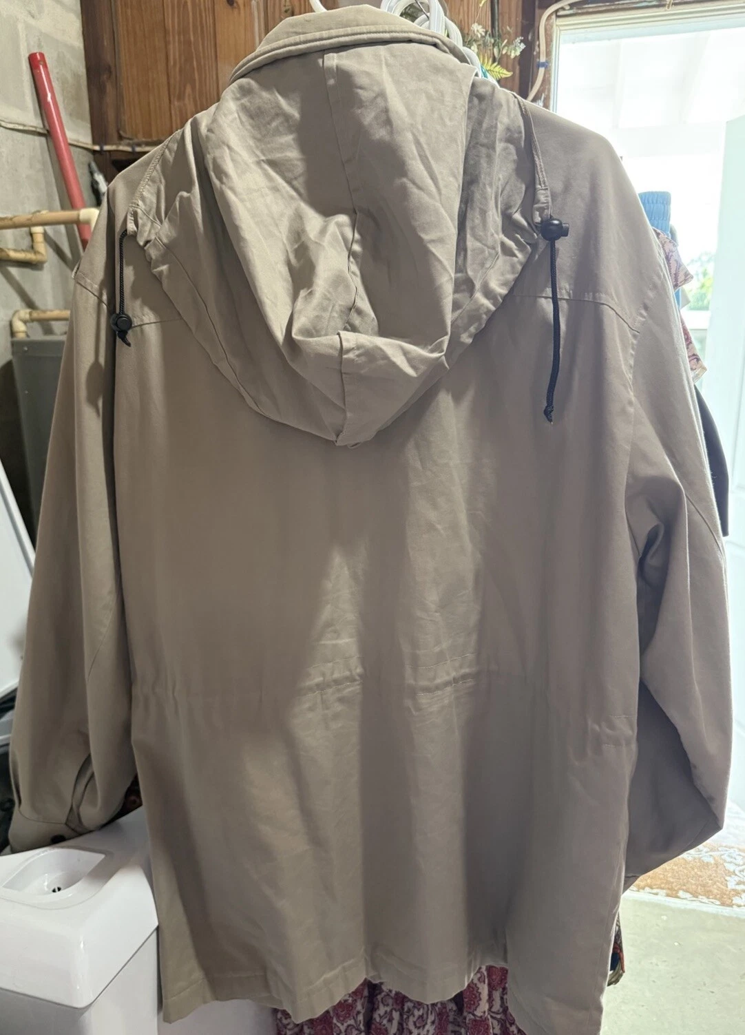 Giacca cappotto marrone Burberry vintage con cappuccio anni 90 taglia XL