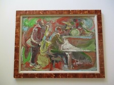 ANDREW TURNER PAINTING AFRICAN AMERICAN LISTED MUSICIANS BLACK AMERICANA RARE