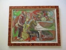 ANDREW TURNER PAINTING AFRICAN AMERICAN LISTED MUSICIANS BLACK AMERICANA RARE