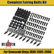 US Ship Complete Fairing Bolt Kit Body Screw For Kawasaki Ninja 2005-2006 ZX6R 