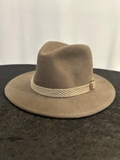 Men's Fedora Hat 100% Wool Felt  Medium Brown USA Read Description