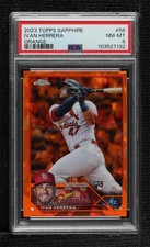 2023 Topps Chrome Sapphire Edition Orange 3/25 Ivan Herrera Iván #58 PSA 8 i4v