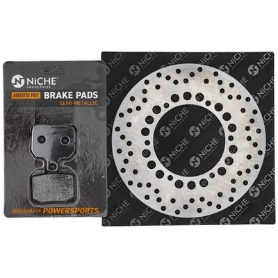 NICHE Rear Brake Rotor Pad Kit for Ducati 61340951A 49240032A Semi Metallic