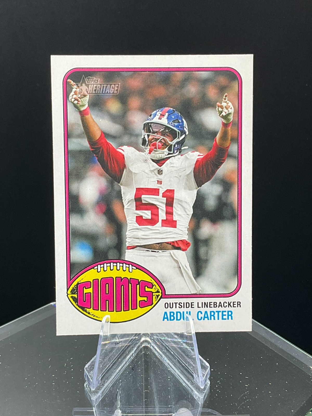 2026 Topps Heritage Football Base #230 Abdul Carter - New York Giants