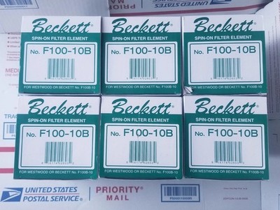 SIX BECKETT F100-10B SPIN ON FILTER ELEMENT REPLACES PURE PRO F100-10W, GARBER 