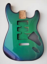 Strat 2 Alder guitar body Green Super Chameleon