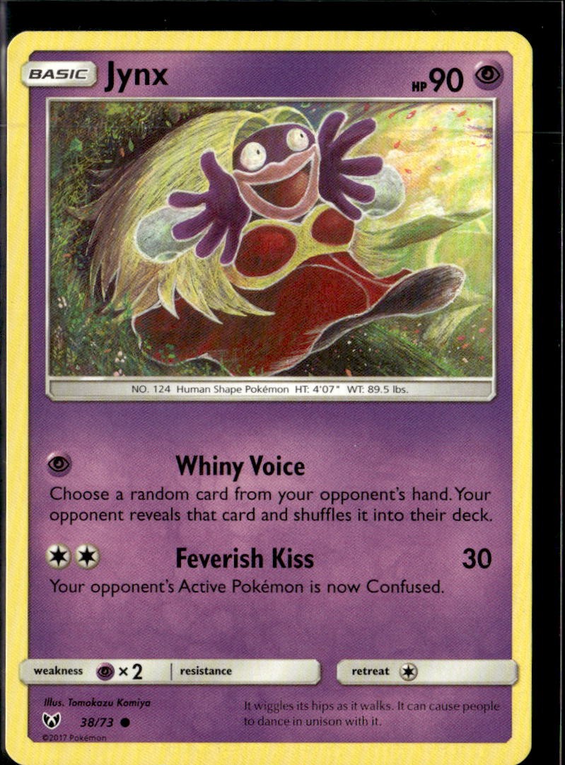 Pokemon Jynx 38/73 Shining Legends Non Holo Common 2 Card Lot LP
