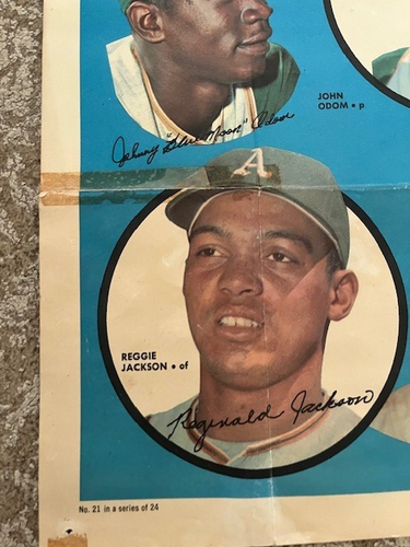 1969 TOPPS Team Poster - OAKLAND A'S #21 of 24 - Picture 5 of 7