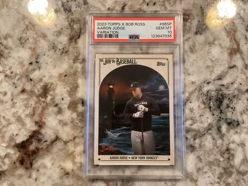 Aaron Judge 2023 Topps X Bob Ross Super Rare Variation #86-SP PSA 10 w POP Of 29