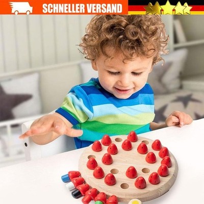 Memory-Spiel aus Holz, Lernspielzeug aus Holz für Kinder DHL