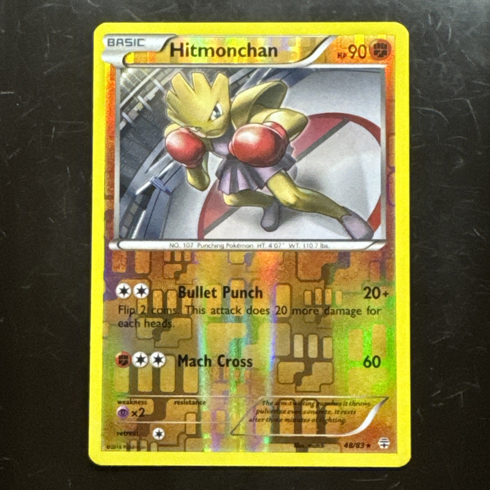 Pokemon Card Hitmonchan Generations Reverse Holo Rare 48/83
