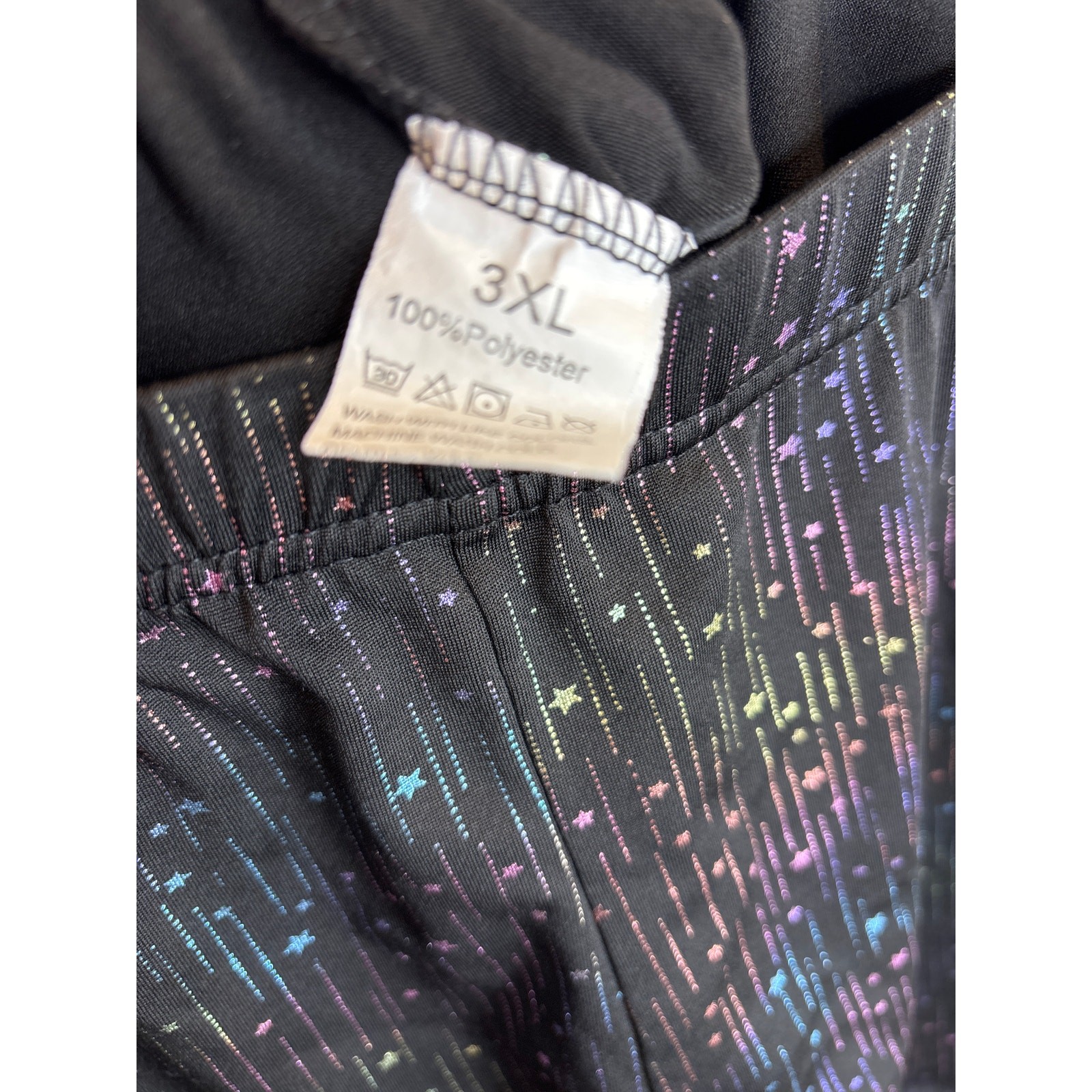 ALTRA Leggins donna taglie forti con stelle arcobaleno e linee verticali taglia 3X