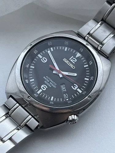 Seiko Automatic Day Date Mens Vintage Watch 7S26-0120 Skeleton Case Back 5