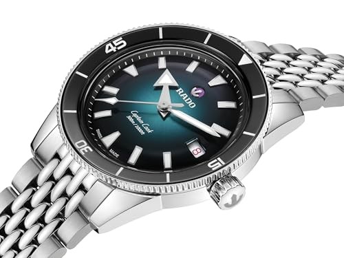 ロニコー RADO Captain Cook R32223213 Turquoise Steel Men's Watch New in Box
