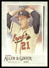 2020 Topps Allen & Ginter #144 Warren Spahn