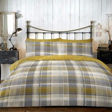 Image of Dreams & Drapes, Connolly Check, 100 percent Brushed Cotton Duvet Cover Set, Oc