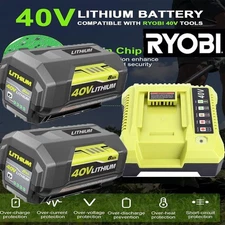 40V Battery For Ryobi 8Ah Battery/Charger OP4050 OP40261 OP40601 OP40401 RY40022