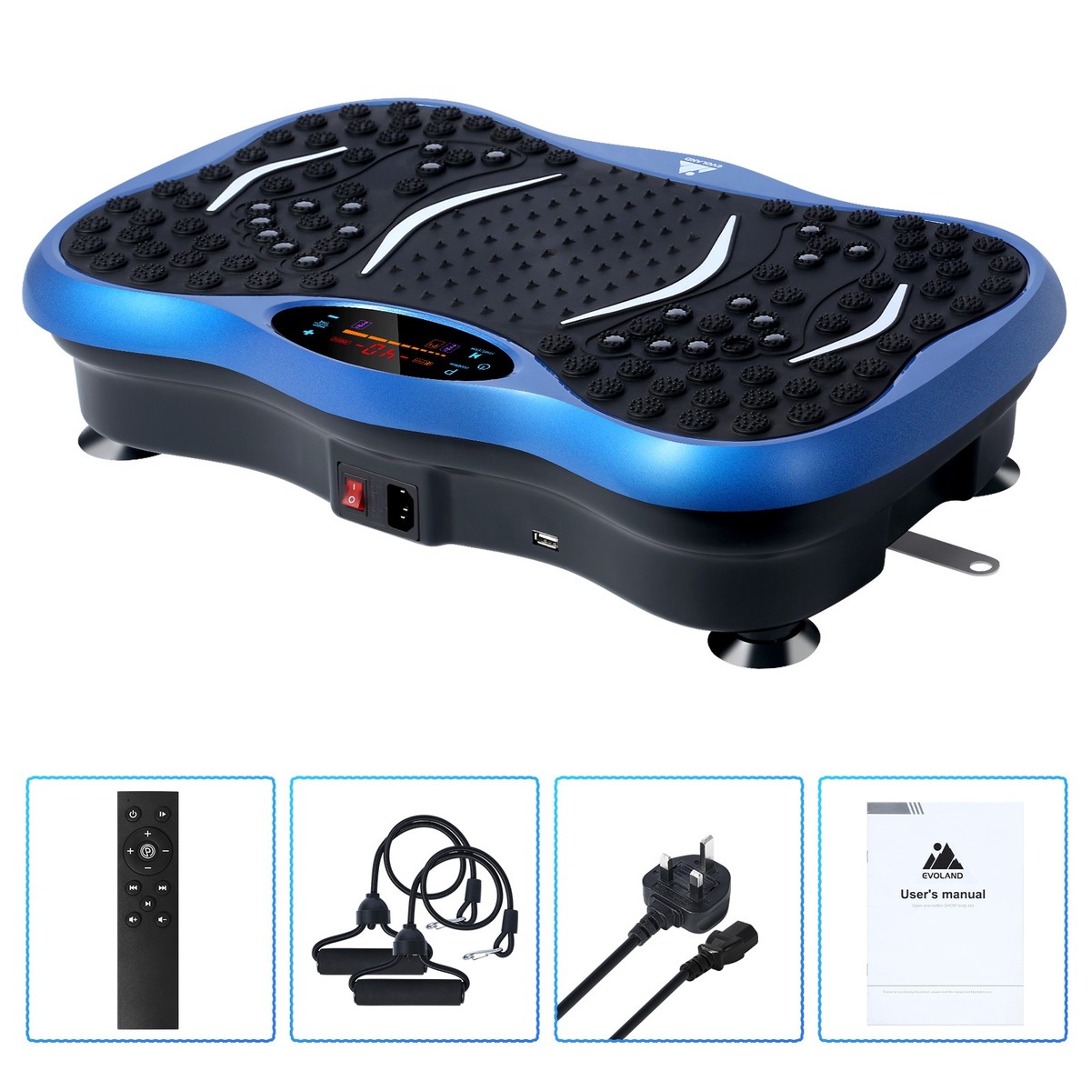 Whole Body Vibration Plate Bluetooth 330 LBS Capacity 5Modes for Toning  Wellness