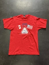 Vintage 90s Screen Stars Single Stitch Sister Cities Standish Brussels Shirt Lg