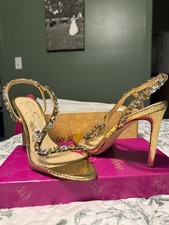 Jessica Simpson Women s Gold Rhinestone Strap...
