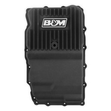 71401 Bm Hi-tek Heavy-duty Deep Transmission Pan-gm 10l80- Aluminum-black