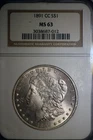 1891-CC MS63 NGC VAM-5 Morgan Silver Dollar S$1