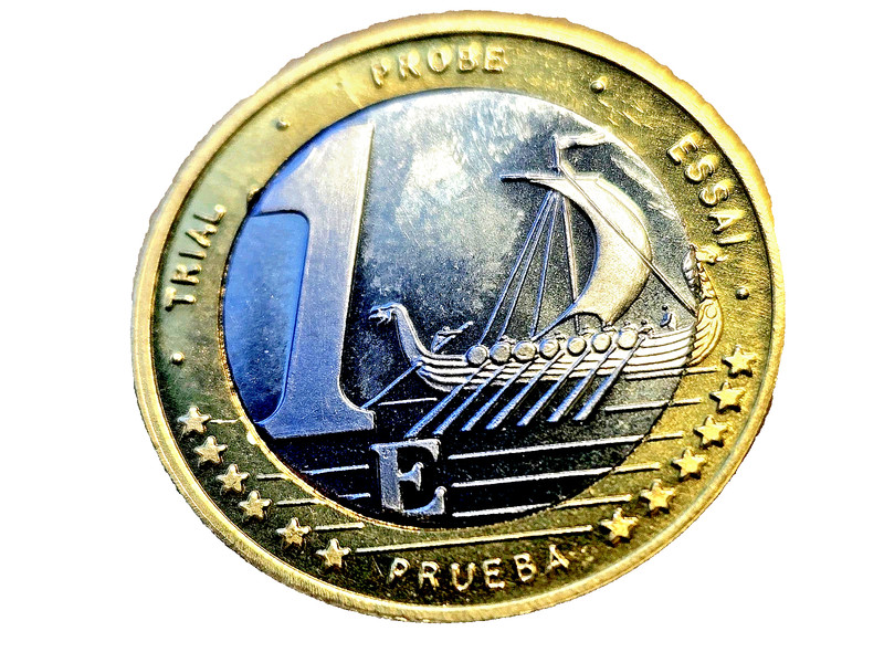 2003 SWEDEN 🇸🇪 TEST PATTERN ISSUE PROOF=LIKE  ONE EURO VIKING SHIP