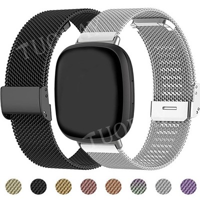 Armband für Fitbit Versa 4 Versa 3 Sense Sense 2 Sense 1 Metall Edelstahl Ersatz