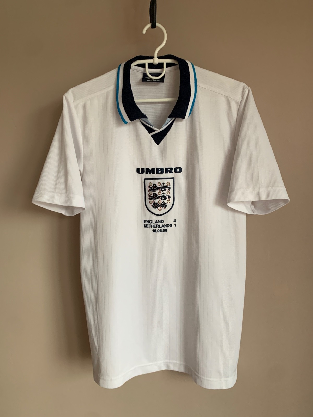 England 1995 Home Football Shirt Umbro Retro Ramake Umbro Soccer Jersey Size M