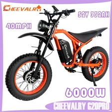 6000W CHEEVALR G20 PRO Electric bike 52V 32AH E-Dirt Bike 20"Mountainbike 70KM/H
