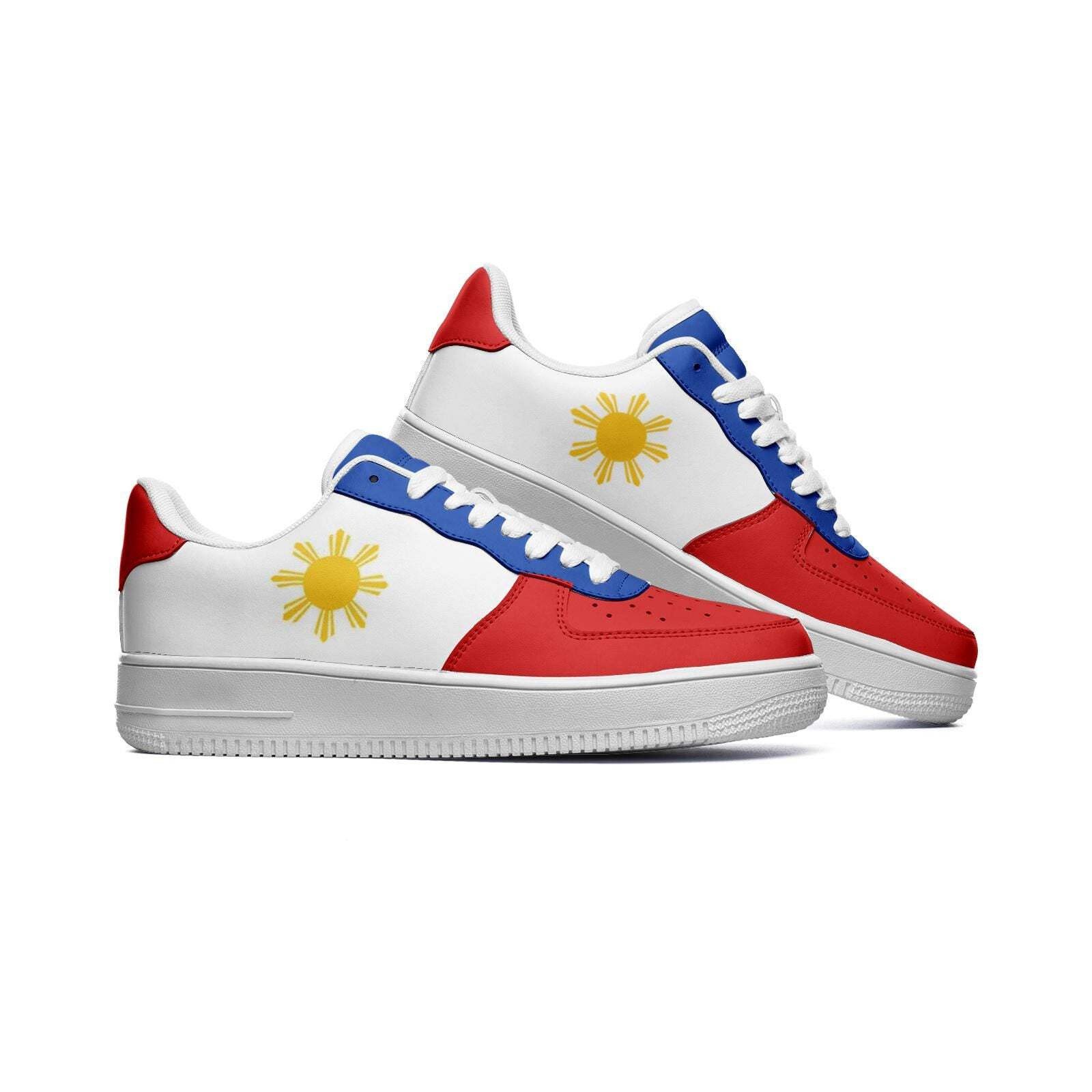 Sneakers Bandiera Filippine, Colori Filippine Sneakers Unisex Vegan Pelle foto 2