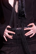 F/W 2001 Yves Saint Laurent RUNWAY Wide Grommet Embellishments Leather Belt