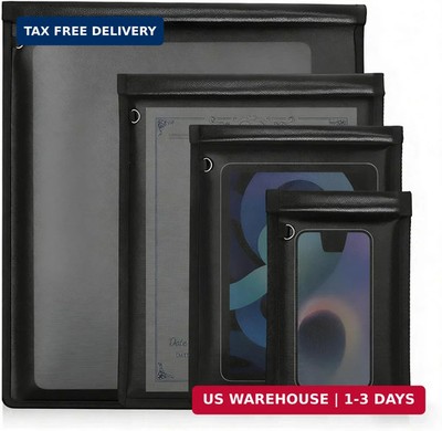 4 Pack Faraday Bags, Large Faraday Bag for Phones & Laptops & Tablets& Car Keys,