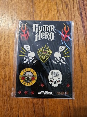 Guitar Hero Original Stickers Vicarious Visions Guns N Roses Skulls Flames NEW
