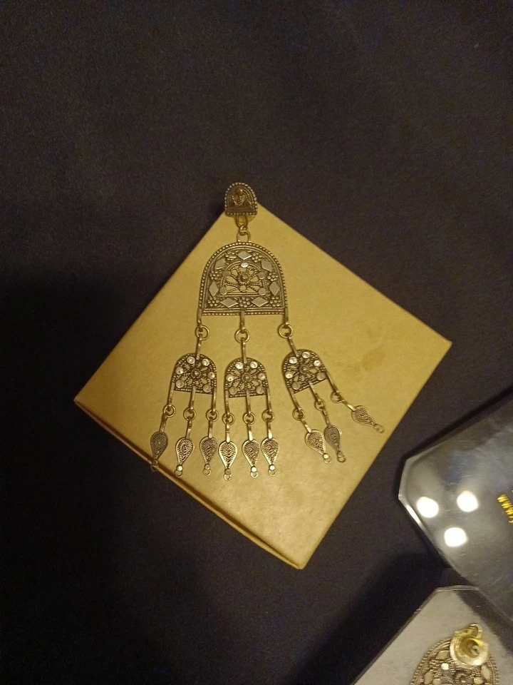 Ben-Zion David Yemenite Traditional Earrings .925 Silver EEUC w Original Box vtg - Image 3 of 4