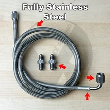 Entirely Stainless Steel Clutch Line For 92-00 Honda Civic 94-01 Acura Integra